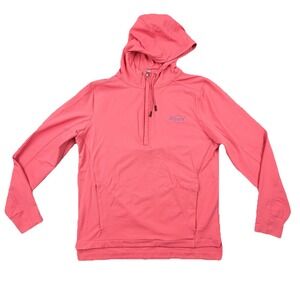 Draddy Sport Mirasol Pink Hooded Quarter Zip Pullover M NWT